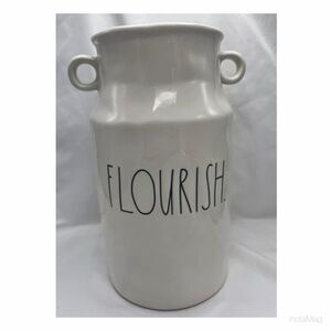 NEW Rae Dunn Flourish Milk Jug Vase Pitcher